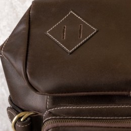 Ciemnobrązowy Plecak Vintage Skórzany na Laptopa 15,6 Belveder BL075 - 9