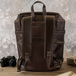 Ciemnobrązowy Plecak Vintage Skórzany na Laptopa 15,6 Belveder BL075 - 11