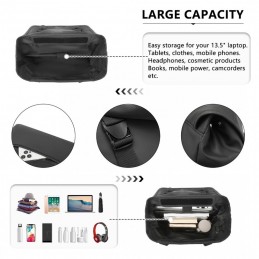 Czarny Plecak Vintage Szkolny do Liceum Wodoodporny Cougar - 7 Czarny Plecak Vintage Szkolny do Liceum Wodoodporny Cougar - 7