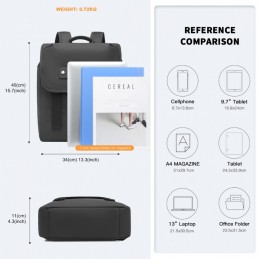 Czarny Plecak Vintage Szkolny do Liceum Wodoodporny Cougar - 9 Czarny Plecak Vintage Szkolny do Liceum Wodoodporny Cougar - 9