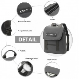 Szary Plecak Szkolny Vintage do Liceum Wodoodporny Cougar - 8