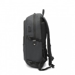 Czarny Plecak do Liceum Młodzieżowy na Laptopa 15,6" z USB Etro - 3