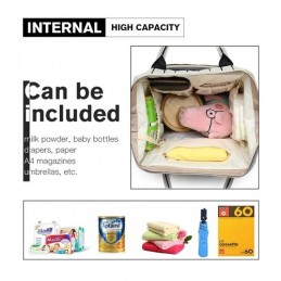 Szaro Czarny Plecak dla Mamy Diaper KN62 - 4