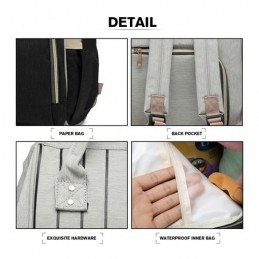 Szaro Czarny Plecak dla Mamy Diaper KN62 - 7