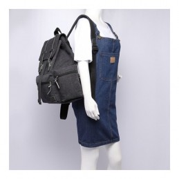 Plecak RETRO damski hipster Czarny KN36 - 2