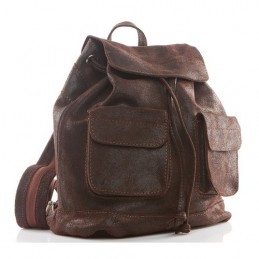 Plecak vintage skórzany damski brązowy BV20 - 1