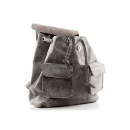 Plecak vintage skórzany damski szary BV20 - 4