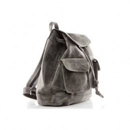 Plecak vintage skórzany damski szary BV20 - 7