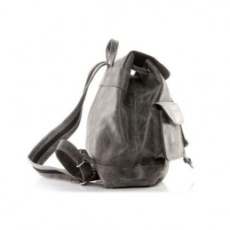 Plecak vintage skórzany damski szary BV20 - 8