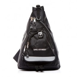 Plecak jednoramienny sportowy czarny 95BS - 1