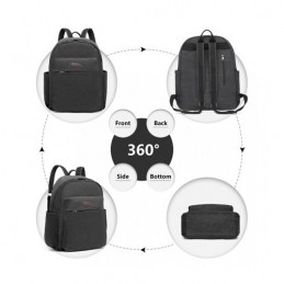 Plecak Miejski Damski Canvas Czarny Bossi - 6