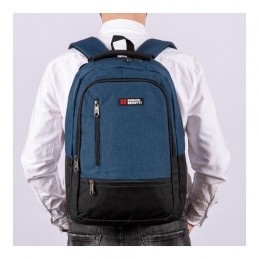 Granatowy Plecak Męski na Laptopa 15 Hamburg - 8