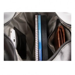 Czarny Plecak Skórzany Lakier Telimene RL25 - 6