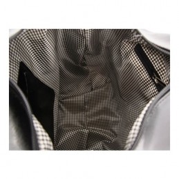 Czarny Plecak Skórzany Lakier Telimene RL25 - 8
