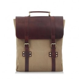 Plecak vintage skórzany beż Outlander BT31 - 1
