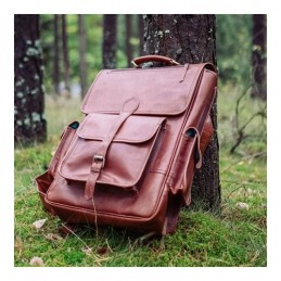 Plecak skórzany vintage brąz Outlander BT09 - 2