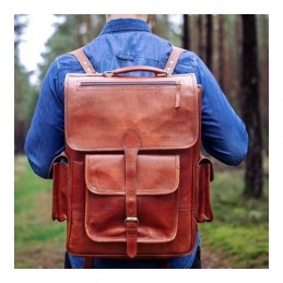 Plecak skórzany vintage brąz Outlander BT09 - 10