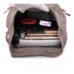Plecak vintage damski hipsterski szary KN33 - 6
