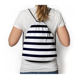 Worek plecak z nadrukiem Black Stripes A4 - 1