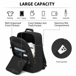 Duży Czarny Plecak LOT Ryanair WizzAir 55x40x20 40L Expander 3.0 - 9