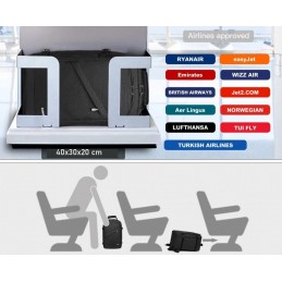 Czarny Plecak Ryanair 40x30x20 do Samolotu Bagaż Mały 20L Kono Expander - 12
