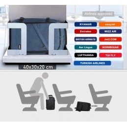 Niebieski Plecak do Samolotu 40x30x20 Ryanair Podróżny Mały 20L Kono Expander - 6