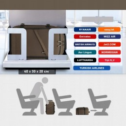 Brązowy Plecak 40x30x20 Ryanair WizzAir Kabinowy Mały 20L Kono Expander - 2