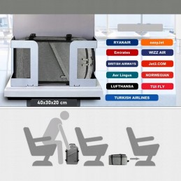 Wodoodporny Szary Plecak do Samolotu 40x30x20 Bagaż 20L Expander W2 - 11