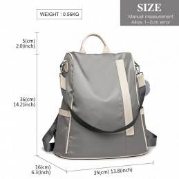 Elegancki szary Torebko Plecak Damski 2w1 z materiału Polini - 11