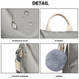 Elegancki szary Torebko Plecak Damski 2w1 z materiału Polini - 8