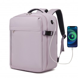 Fioletowy elegancki Plecak do samolotu Ryanair 40x30x20 z USB Rosso PE - 1